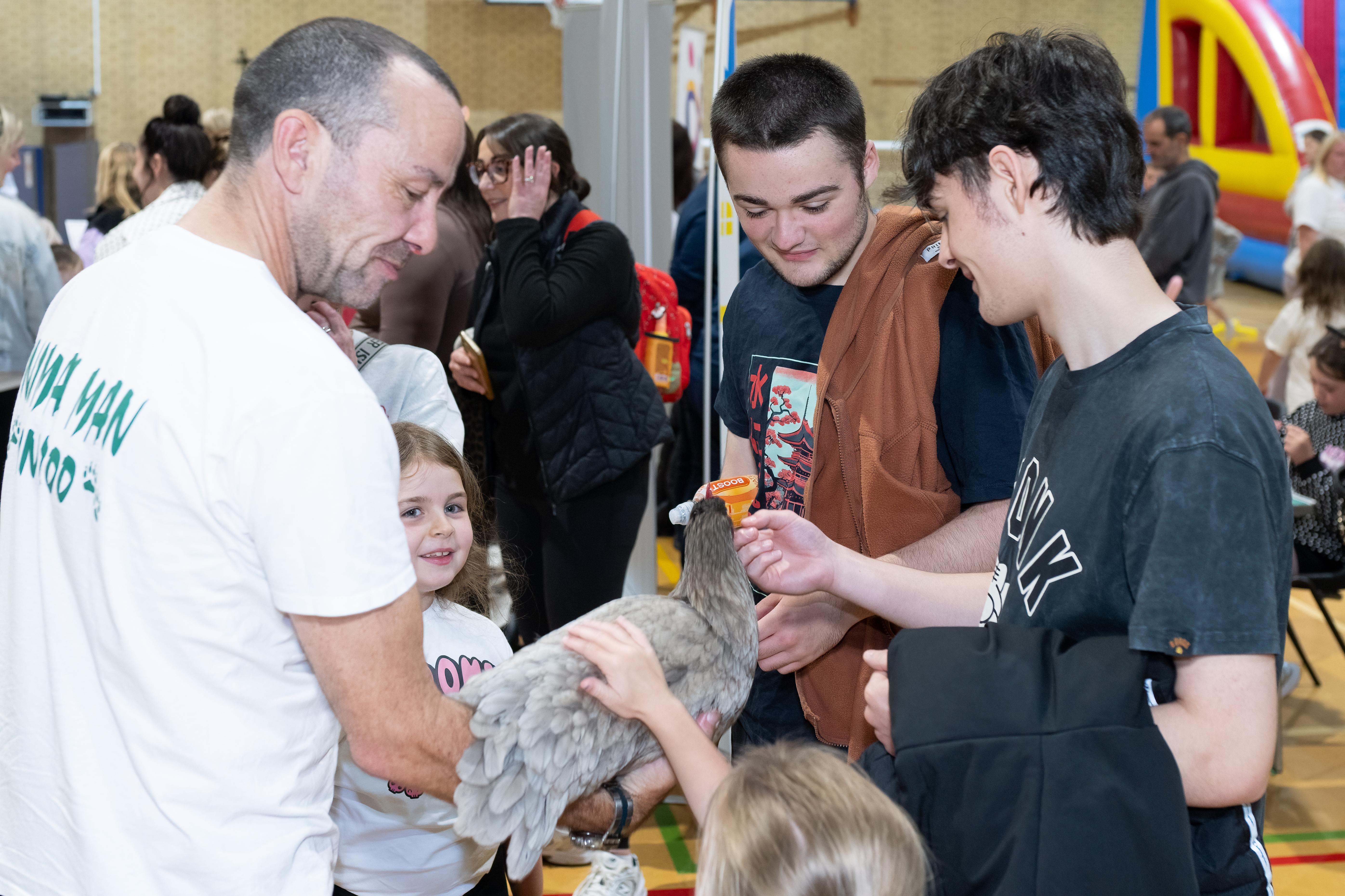 Animal Man with young people
