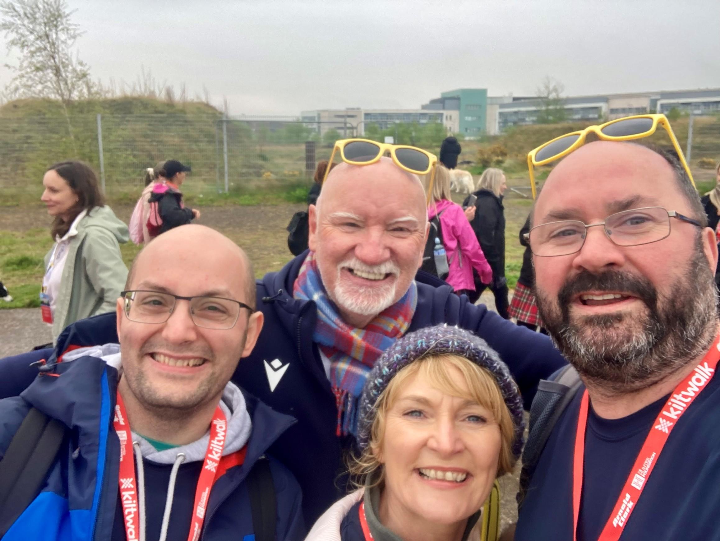 Kilt walk Tom Hunter Richard Alana Andy